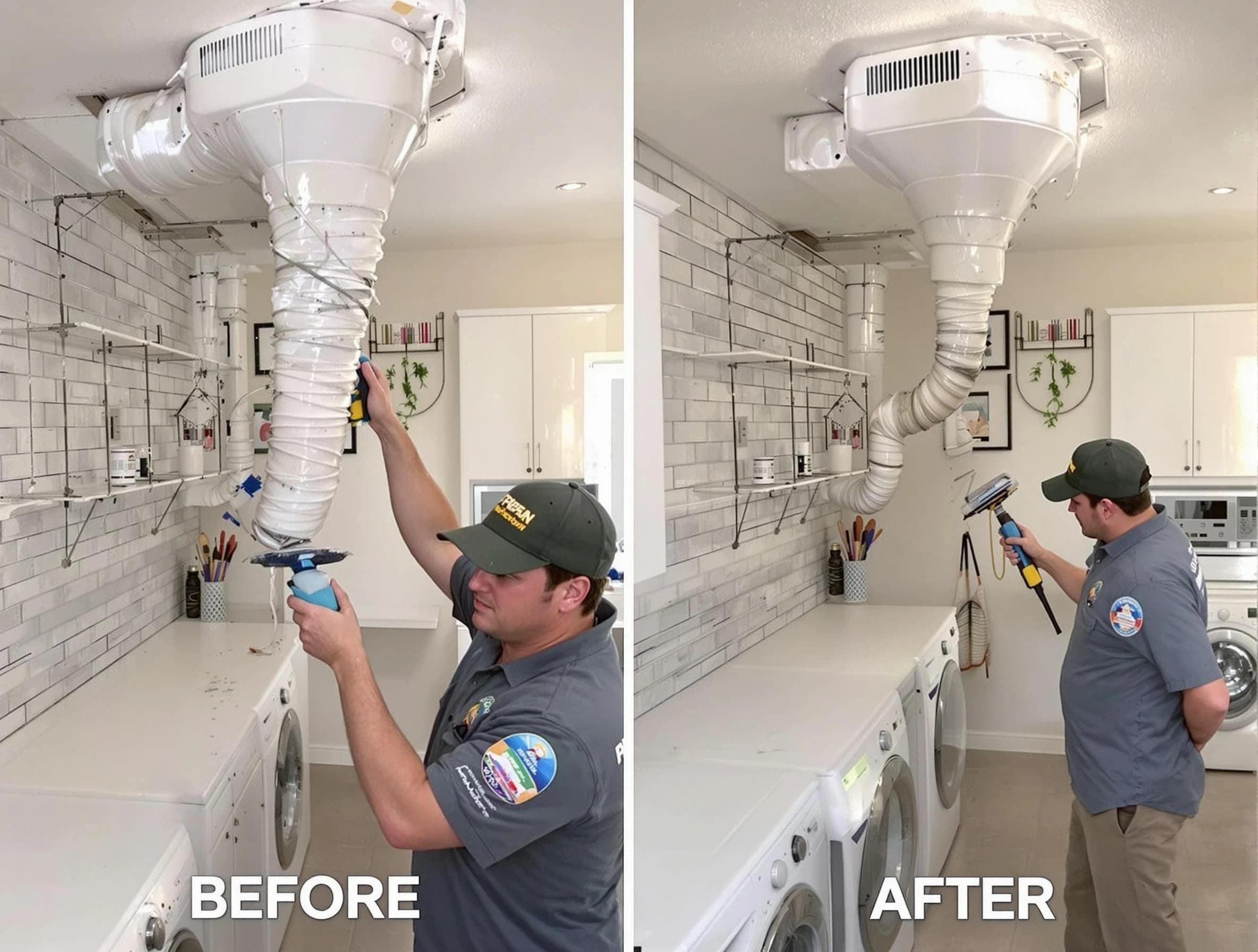 Professional dryer exhaust vent cleaning by Kaysville Dryer Vent Cleaning in Kaysville