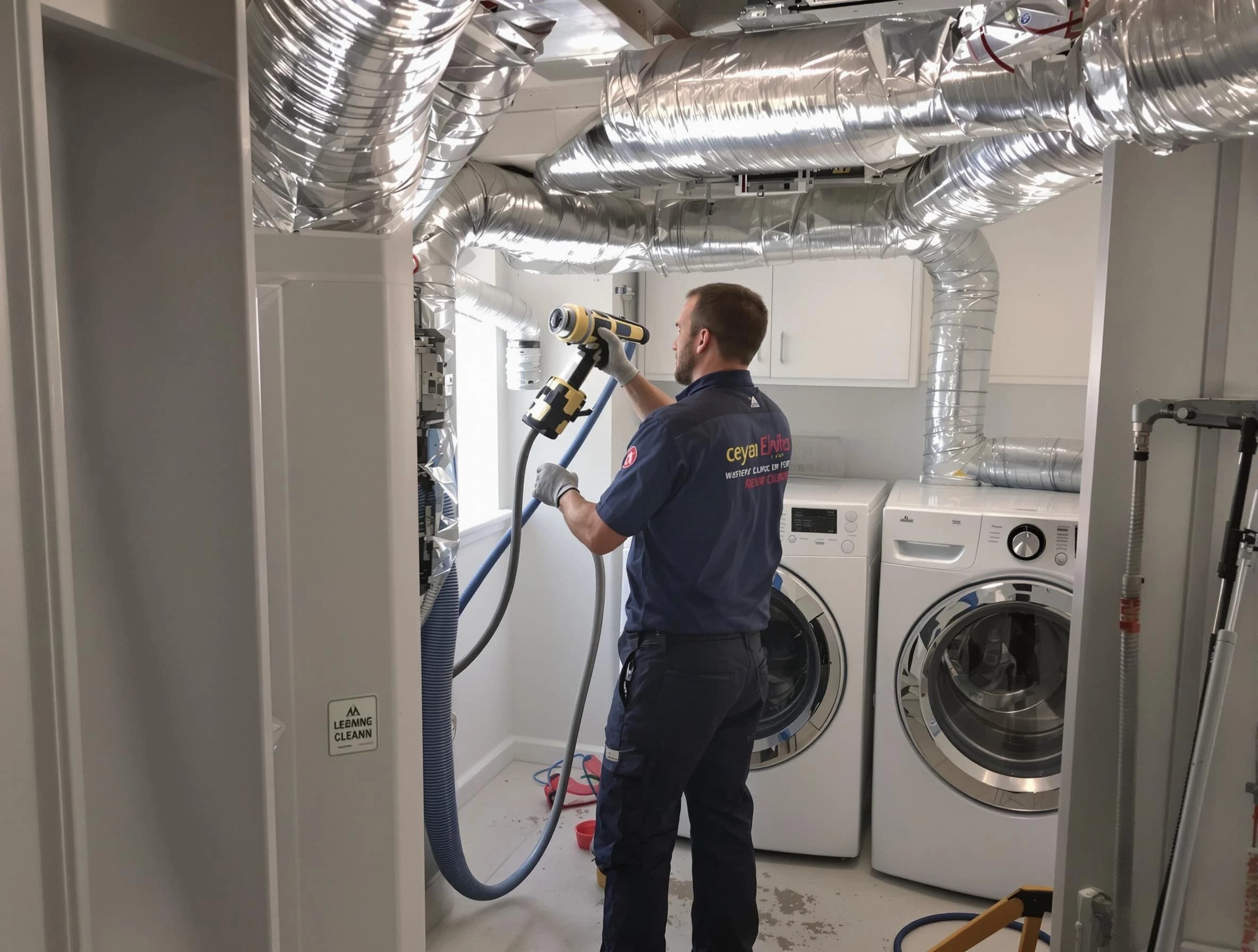 Kaysville Dryer Vent Cleaning specialist using advanced equipment for thorough duct cleaning in Kaysville