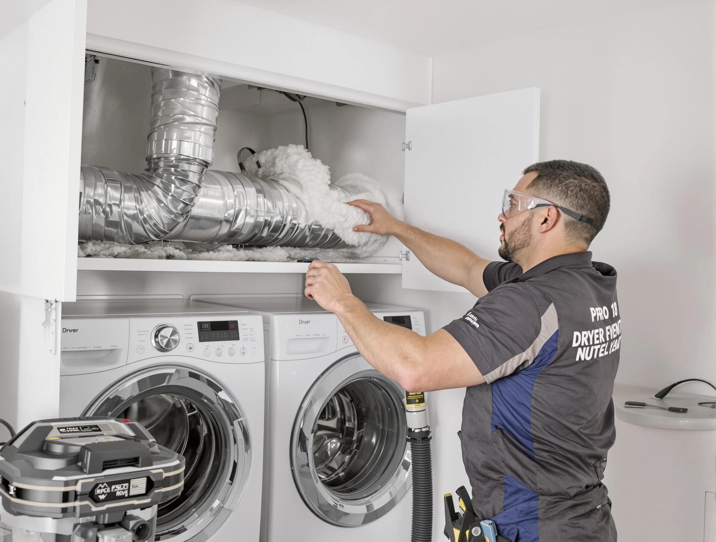 Kaysville Dryer Vent Cleaning certified technician performing specialized gas dryer vent cleaning in Kaysville