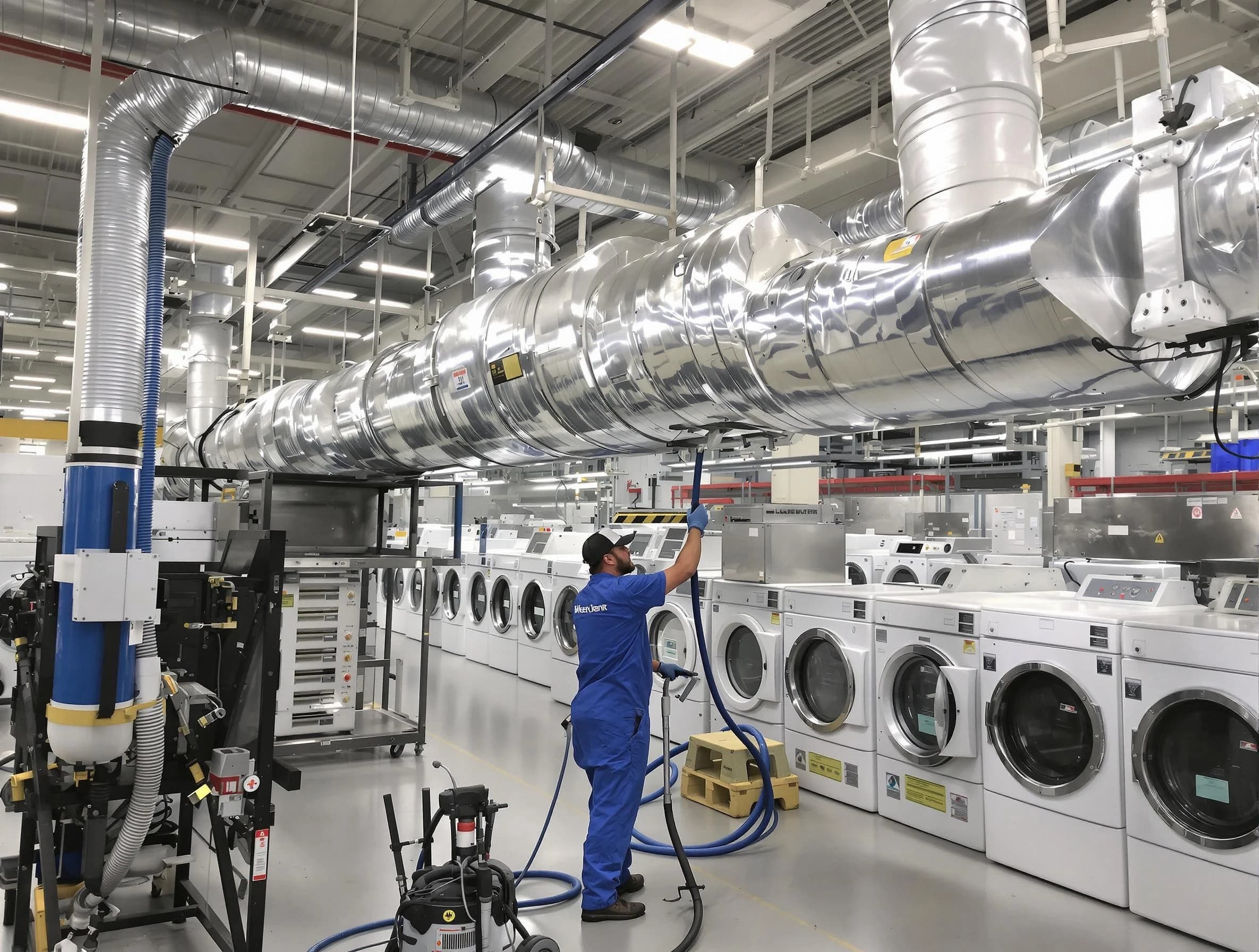 Kaysville Dryer Vent Cleaning team performing heavy-duty industrial dryer vent cleaning in Kaysville