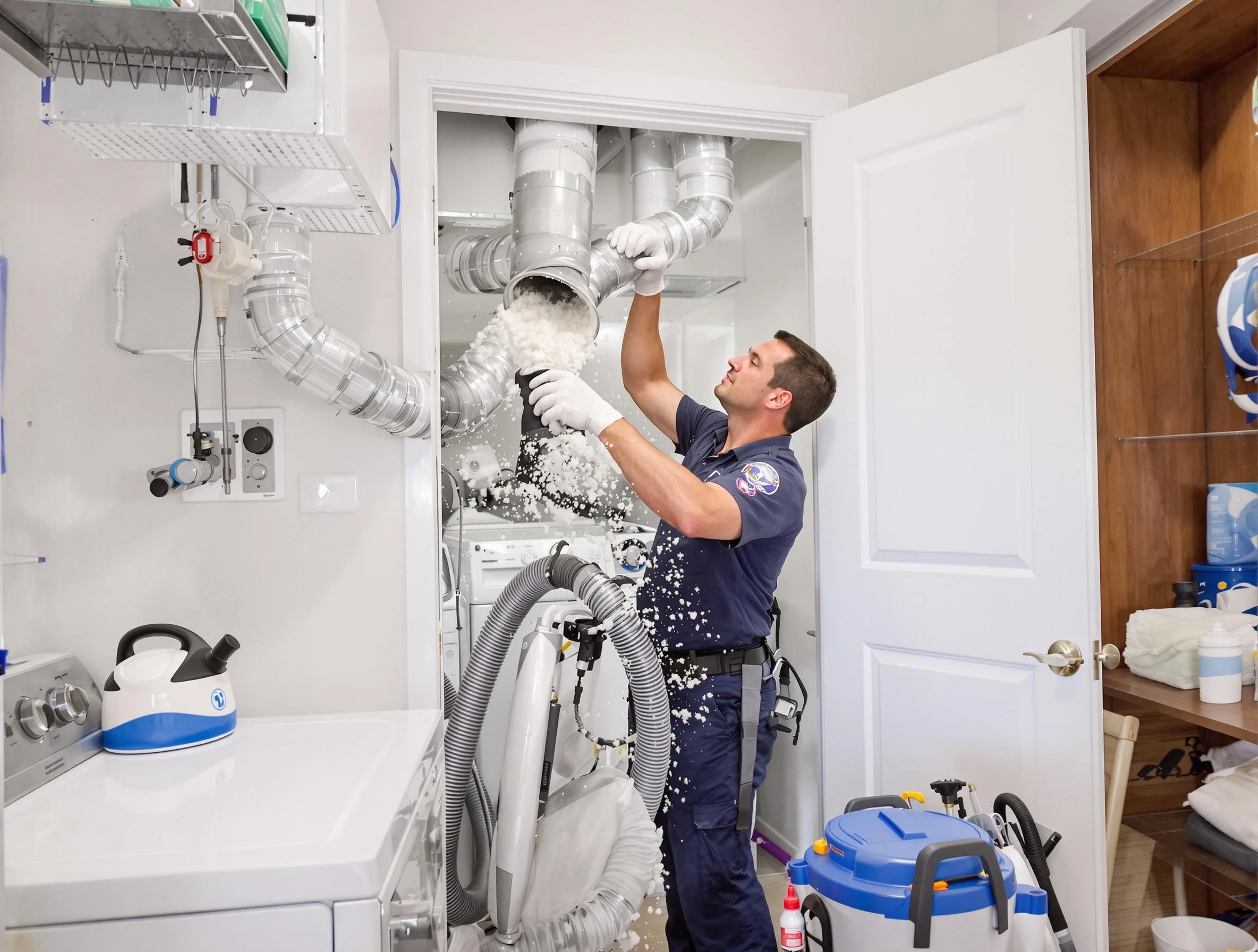 Kaysville Dryer Vent Cleaning technician delivering thorough residential dryer vent cleaning service in Kaysville